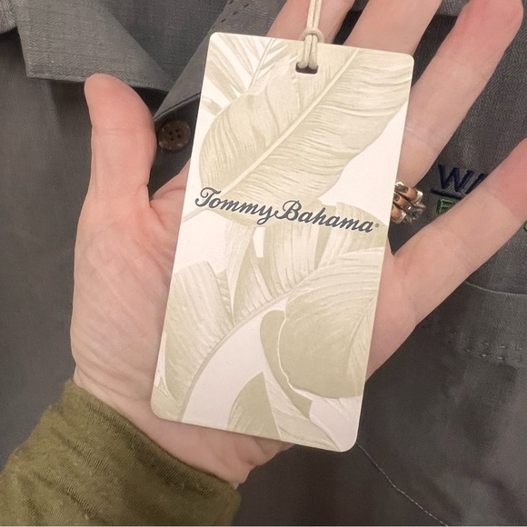 NWT Tommy Bahama Coastal Breeze Check Dockside Grey Island Zone Button Down 3XLT - Picture 6 of 12